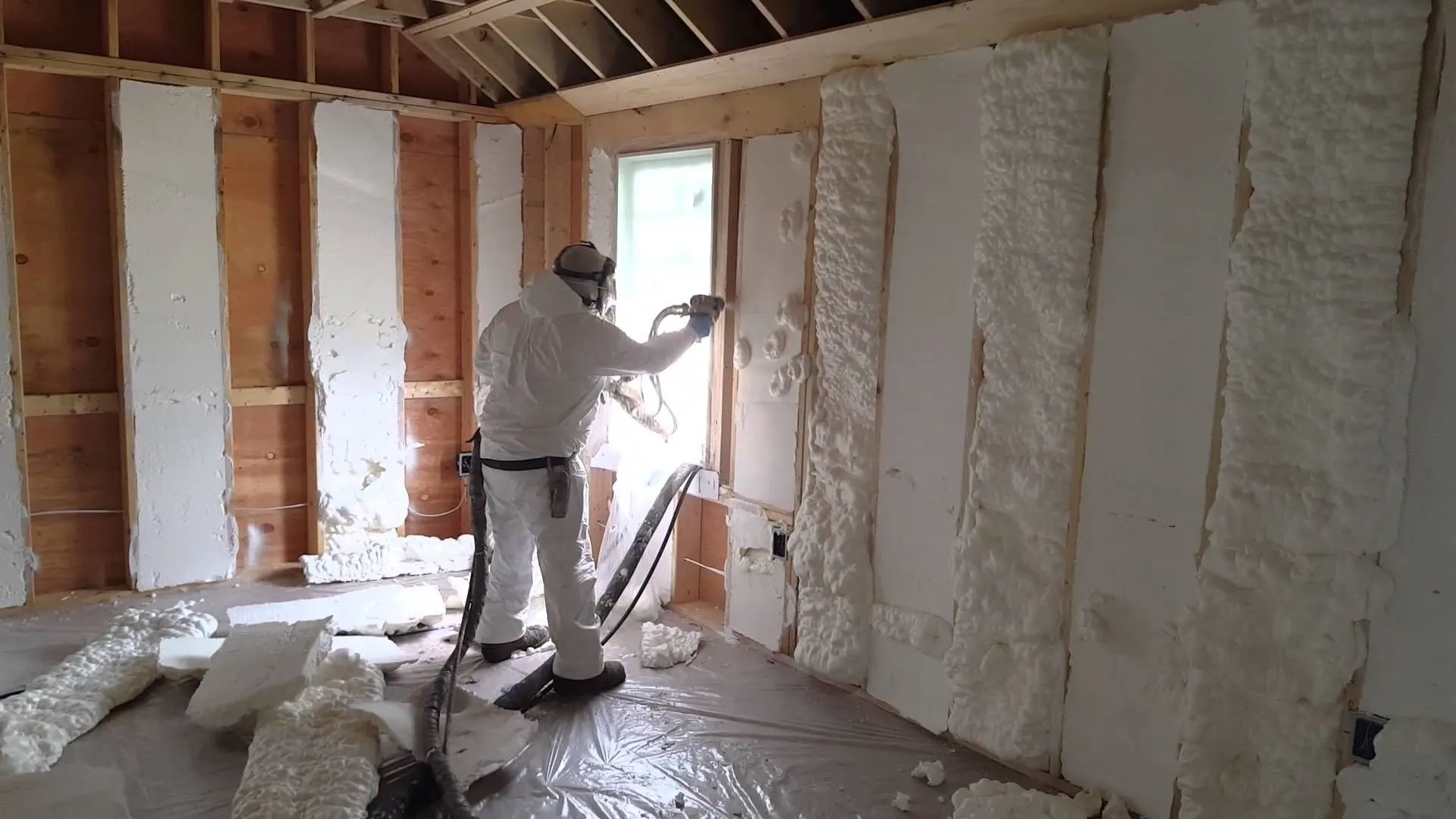 Spray foam insulation